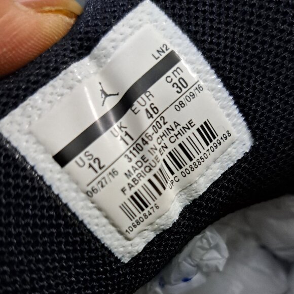 Size 12 Nike-Jordan Dub Zero Oreo - 311046-002 Men - Picture 7 of 14